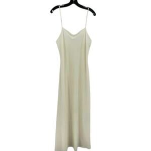 Missoni Italy White Slip Dress Sleeveless Minimalist - Flaw Vintage Womens 44